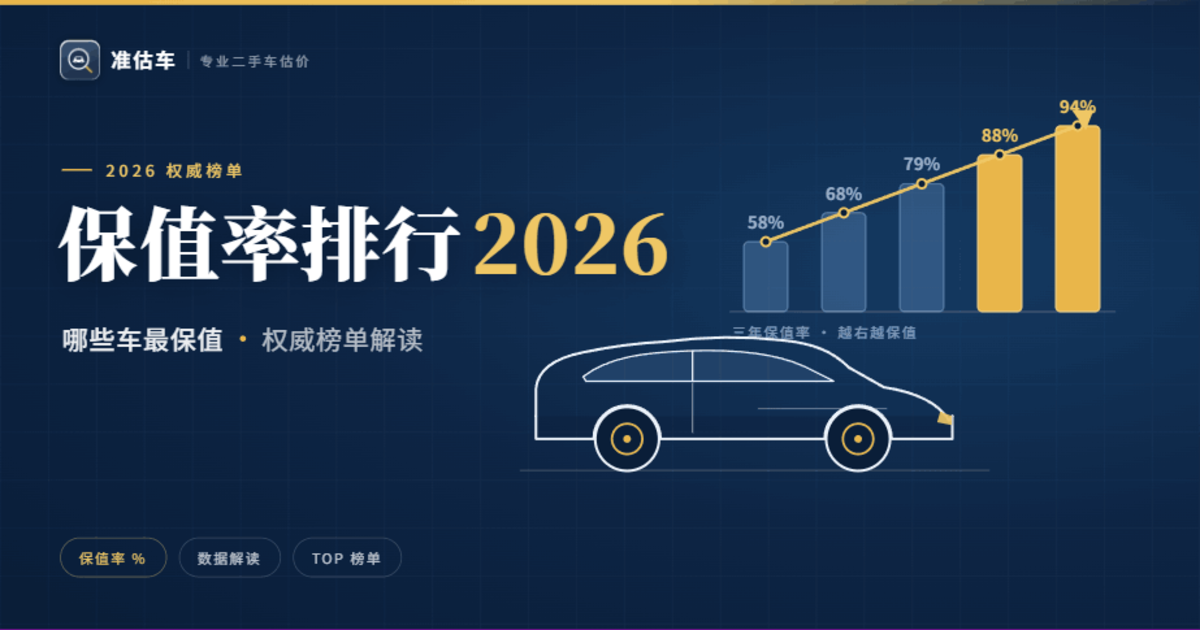 二手车保值率排行（2026最新）：哪些车最保值，一篇看懂